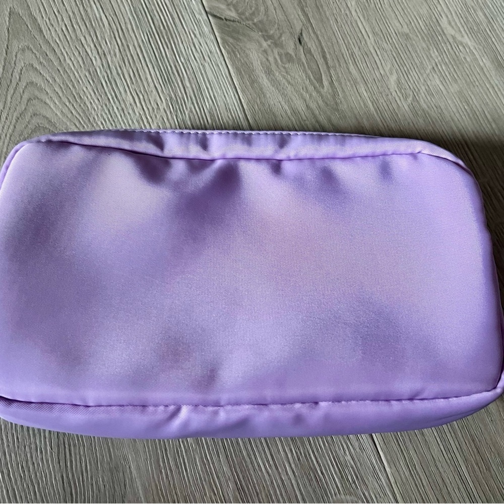 Purple “GLAM” Makeup Bag – Pearl & Rhinestone Letters – NWOT - Picture 3 of 7